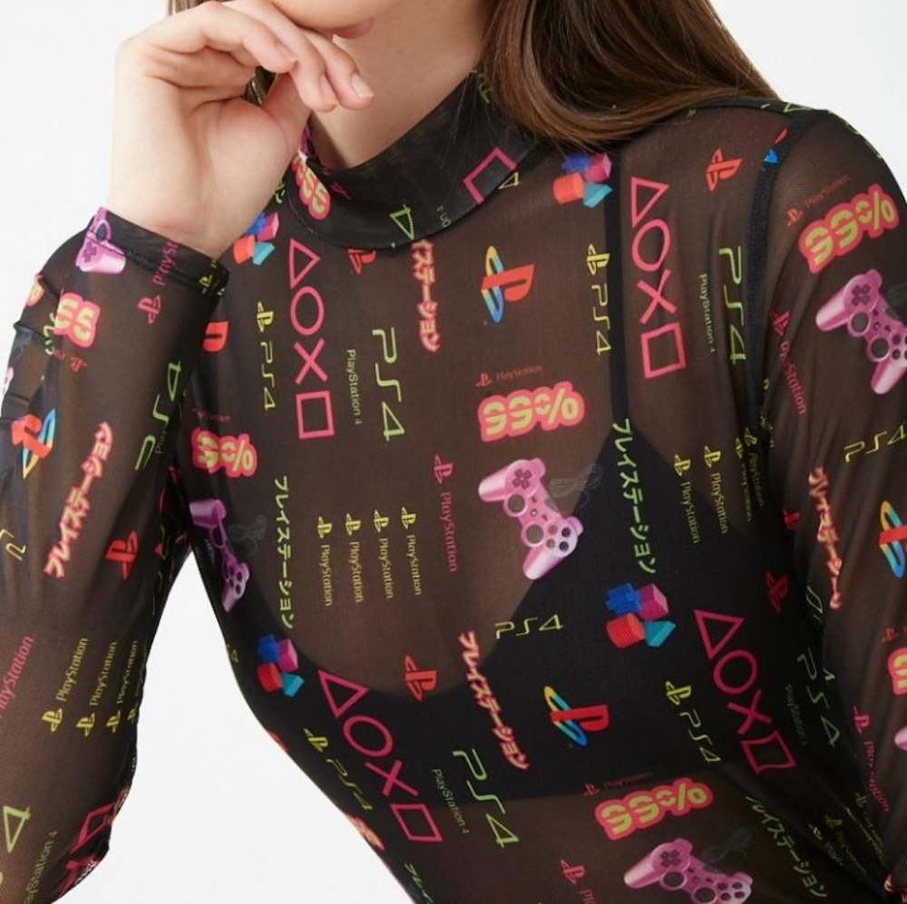 ISO Mesh PlayStation crop top